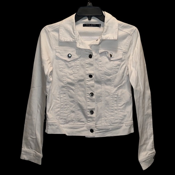 Max Jeans Jackets & Blazers - Jean Jacket White Denim Size Misses XS by Max Jeans